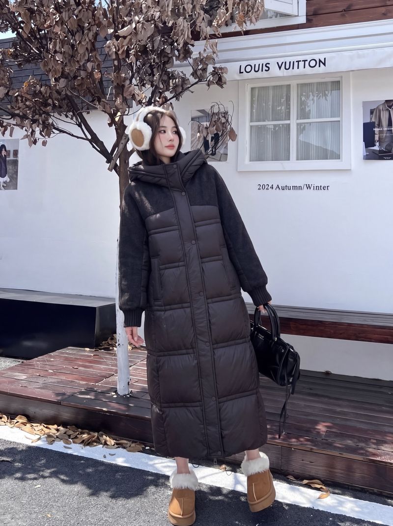 막스마라 후드 롱 다운 코트 - 몽클레르 패딩 미러급 참고 이미지